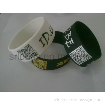 Wide Size Qr Custom Silicone Bracelets (LH-113)
